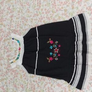 Toddler Spanish style embroidery dress